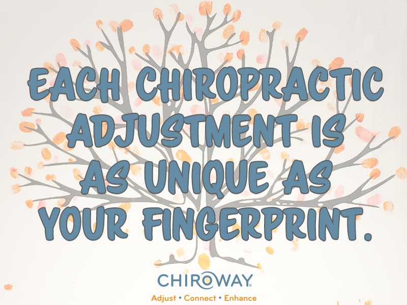 each chiropractic adjustment is as unique as your fingerprint
