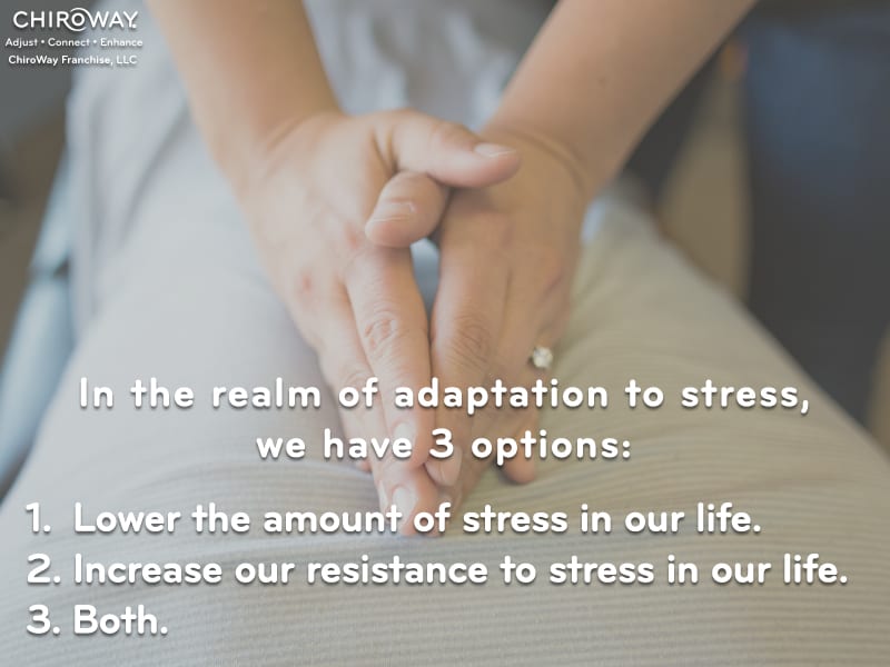To adapt to stress, you can lower the amount of stress or increase your resistance to it or both