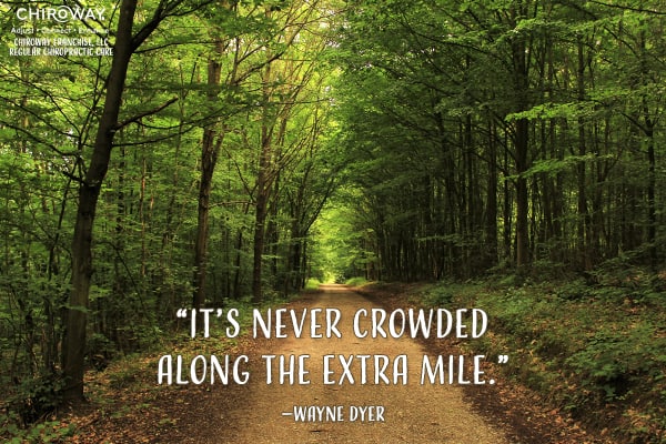 It's never crowded along the extra mile - path in the woods