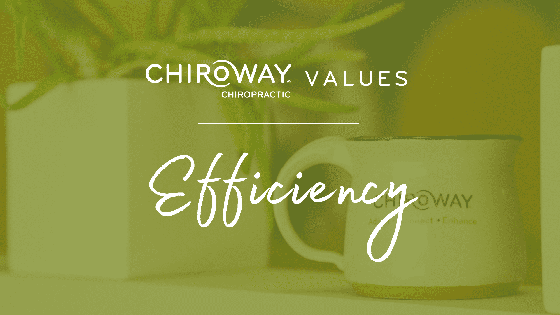 ChiroWay Values Efficiency